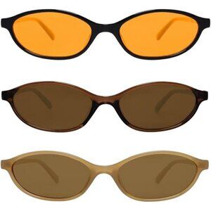 90s Retro Cat-Eye Sunglasses – Lightweight Oval Sunnies with UV400 Protection